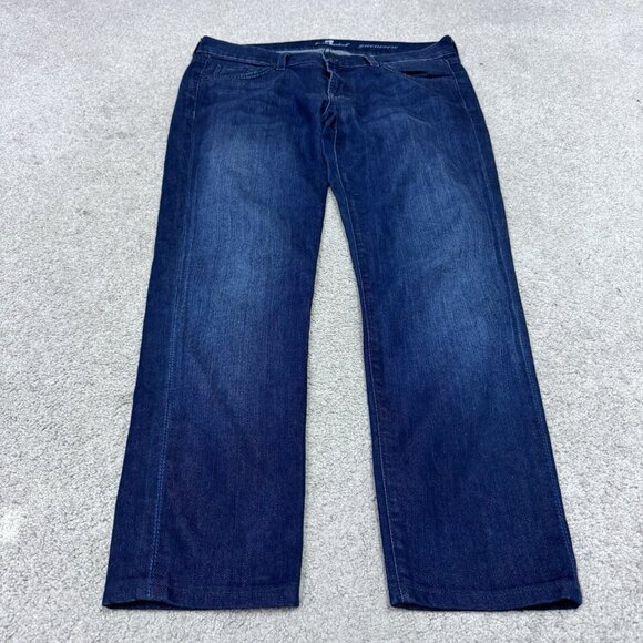 7 For All Mankind Jeans Gwenevere Blue Pockets Women’s Size 30 - Picture 1 of 12